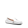 Coach Ronnie metallic leather loafers - Silver