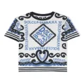 Dolce & Gabbana Kids Marina-print cotton T-shirt - White