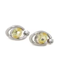 Marni twisted crystal-embellished hoop earrings - Silver