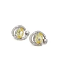 Marni twisted crystal-embellished hoop earrings - Silver