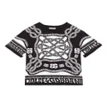 Dolce & Gabbana Kids Marina-print cotton T-shirt - Black