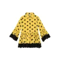 Dolce & Gabbana Kids DG-print silk shirtdress - Yellow
