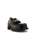 Kenzo logo-plaque leather loafers - Black