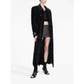 Dion Lee crocodile-effect double-breasted coat - Black