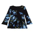 Dolce & Gabbana Kids floral-print long-sleeve minidress - Black