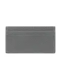 Thom Browne grosgrain-tab leather cardholder - Grey