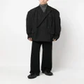 Balenciaga double-breasted crinkled jacket - Black
