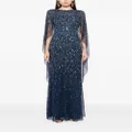 Jenny Packham Delphine sequin-embellished gown dress - Blue