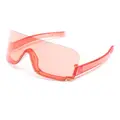 Gucci Eyewear oversized shield-frame sunglasses - Red