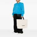 Jil Sander logo-print cotton tote bag - Neutrals