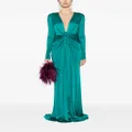 Roberto Cavalli plunging concealedV-neck gown - Green