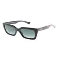 MISSONI EYEWEAR zigzag-arms oversize-frame sunglasses - Black