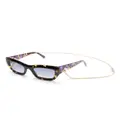 MISSONI EYEWEAR tortoiseshell rectangle-frame sunglasses - Purple