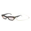 MISSONI EYEWEAR tortoiseshell-detailing rectangle-frame sunglasses - Brown