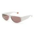 MISSONI EYEWEAR logo-print D-frame sunglasses - White