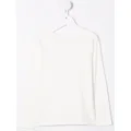 Bonpoint slogan cotton long sleeve top - White