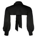 Kiki de Montparnasse high-neck silk top - Black