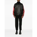Alexander McQueen striped leather Biker jacket - Black