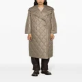 GANNI quilted recycled-shell coat - Brown