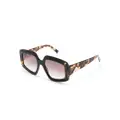 MISSONI EYEWEAR butterfly-frame tortoiseshell-effect sunglasses - Brown