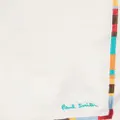 Paul Smith logo-embroidered silk scarf - White