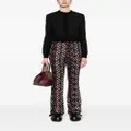 Missoni zigzag-embroidered button-up jacket - Black