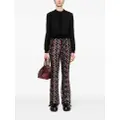 Missoni zigzag-embroidered button-up jacket - Black