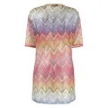 Missoni zigzag lace-up cover-up - Red