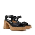 Stella McCartney Skyla cork-platform sandals - Black