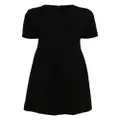 DKNY short-sleeve pleat-detail minidress - Black