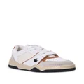 Dsquared2 Spiker leaf-embroidered leather sneakers - White