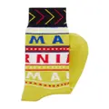 Marni logo-intarsia fine-knit socks - Yellow