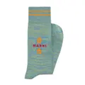 Marni logo-intarsia fine-knit socks - Blue