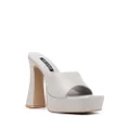 Senso Tillee 135mm leather mules - Grey