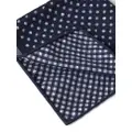 Brunello Cucinelli geometric-pattern reversible silk pocket square - Blue