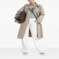 Brunello Cucinelli belted quilted trench coat - Neutrals