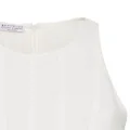 Brunello Cucinelli pleated sleeveless maxi dress - White