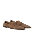 Brunello Cucinelli penny-slot suede loafers - Brown