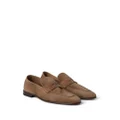 Brunello Cucinelli penny-slot suede loafers - Brown