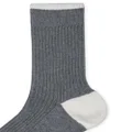 Brunello Cucinelli ribbed-knit cotton socks - Grey