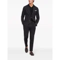 Brunello Cucinelli stripe-pattern wool-blend blazer - Black