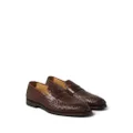 Brunello Cucinelli penny-slot woven leather loafers - Brown