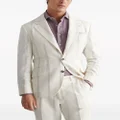 Brunello Cucinelli striped single-breasted blazer - White