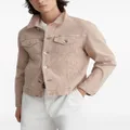 Brunello Cucinelli classic-collar denim jacket - Brown