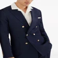 Brunello Cucinelli double-breasted wool-blend blazer - Blue