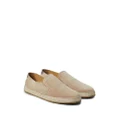 Brunello Cucinelli almond-toe leather loafers - Brown