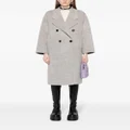 b+ab wide-lapels double-breasted coat - Grey