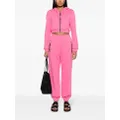 Moschino logo-lettering jersey track pants - Pink