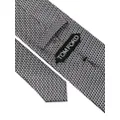 TOM FORD patterned-jacquard silk tie - Grey