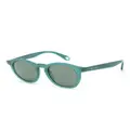 Giorgio Armani Panto round-frame sunglasses - Green